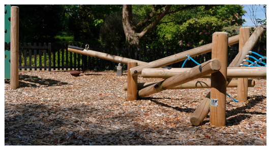 Image of a play area with play chip surface