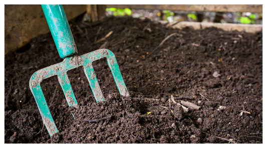 Mulched bed to prevent weeds