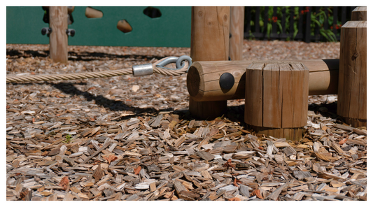 playground chippings in play area