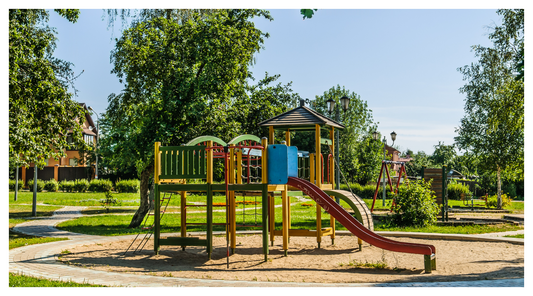 image of a play park in the summer