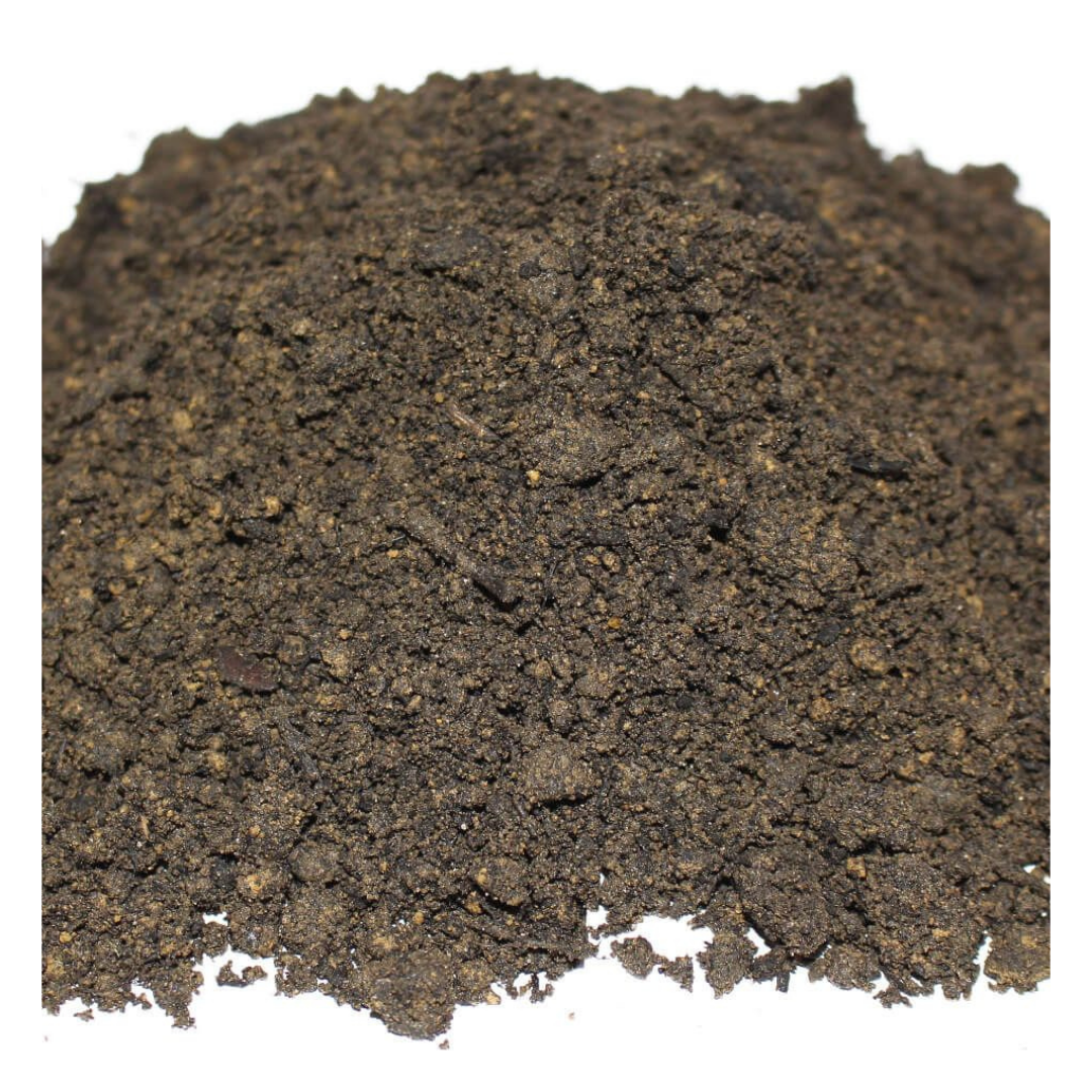 A close-up of aquatic pond soil, displaying its fine texture and nutrient-rich composition, ideal for supporting root growth in water gardens while maintaining water clarity.